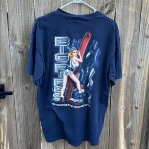 Vintage Big Pipes Gearhead T SHIRT 1998 Air Waves Funny Go Big Size XL